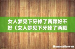 女人梦见下牙掉了两颗好不好（女人梦见下牙掉了两颗牙什么预兆)