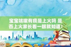 宝宝咳嗽有痰是上火吗 是否上火家长看一眼就知道！