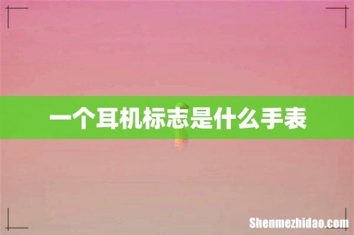一个耳机标志是什么手表