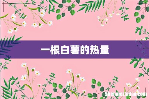 一根白薯的热量