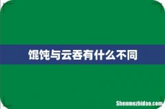 馄饨与云吞有什么不同