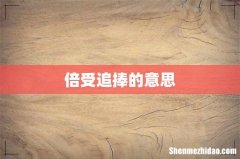 倍受追捧的意思