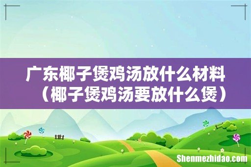 椰子煲鸡汤要放什么煲 广东椰子煲鸡汤放什么材料