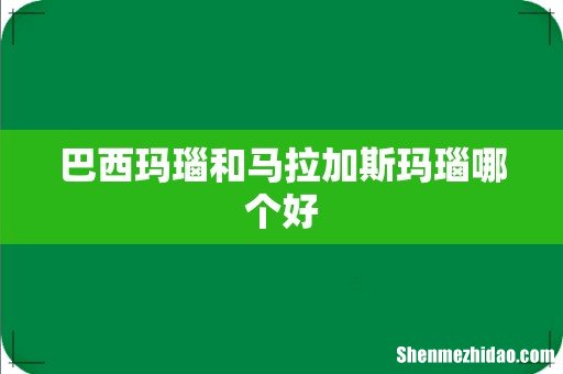 巴西玛瑙和马拉加斯玛瑙哪个好
