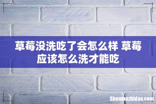 草莓没洗吃了会怎么样 草莓应该怎么洗才能吃