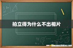 拍立得为什么不出相片