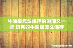 牛油果怎么保存的时间久一些 切克的牛油果怎么保存