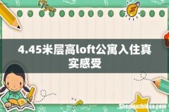 4.45米层高loft公寓入住真实感受