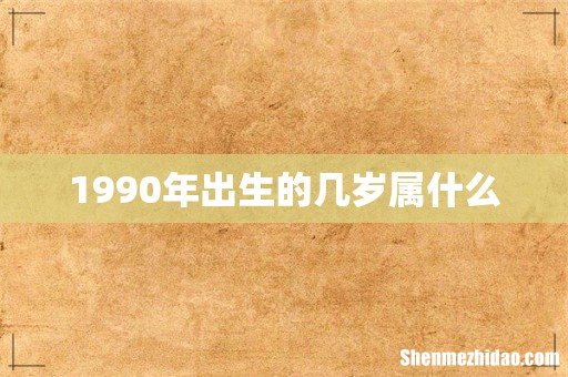 1990年出生的几岁属什么