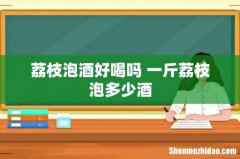 荔枝泡酒好喝吗 一斤荔枝泡多少酒