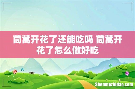茼蒿开花了还能吃吗 茼蒿开花了怎么做好吃