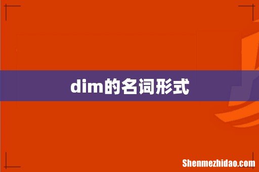 dim的名词形式