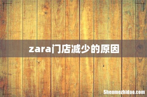 zara门店减少的原因