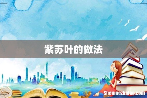 紫苏叶的做法