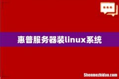 惠普服务器装linux系统