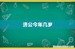 济公今年几岁