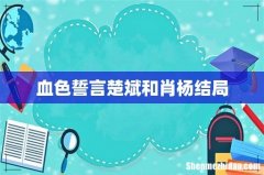 血色誓言楚斌和肖杨结局