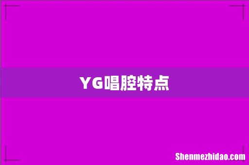 YG唱腔特点