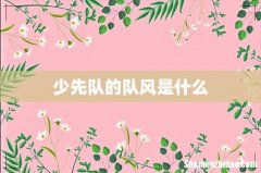 少先队的队风是什么