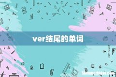 ver结尾的单词