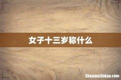 女子十三岁称什么