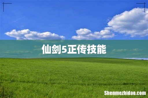 仙剑5正传技能
