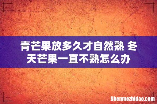 青芒果放多久才自然熟 冬天芒果一直不熟怎么办