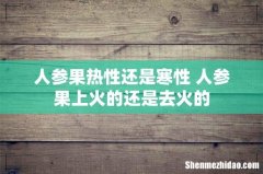 人参果热性还是寒性 人参果上火的还是去火的