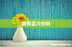 氯有正六价吗