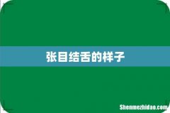 张目结舌的样子