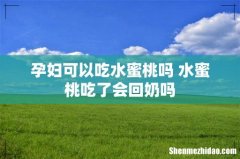 孕妇可以吃水蜜桃吗 水蜜桃吃了会回奶吗