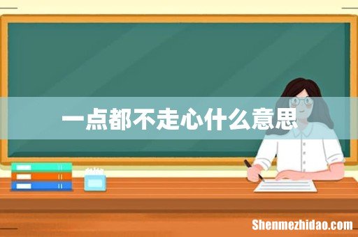 一点都不走心什么意思
