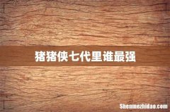 猪猪侠七代里谁最强