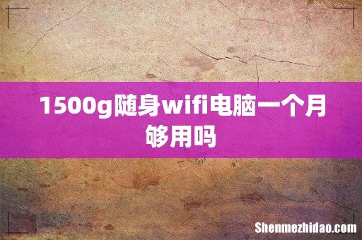 1500g随身wifi电脑一个月够用吗