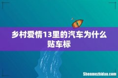 乡村爱情13里的汽车为什么贴车标