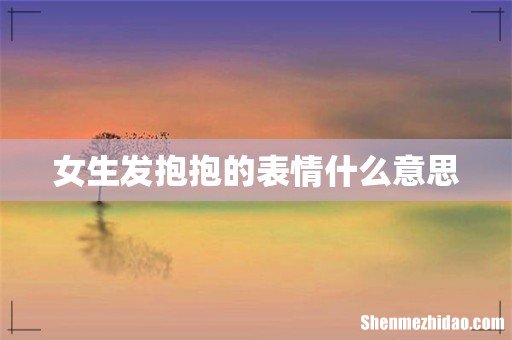 女生发抱抱的表情什么意思