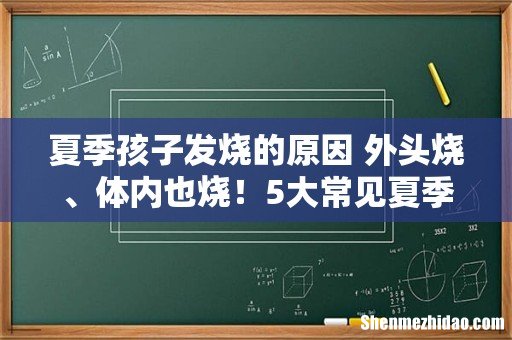 夏季孩子发烧的原因 外头烧、体内也烧！5大常见夏季发烧原因