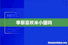 李黎喜欢米小圈吗