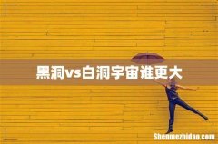 黑洞vs白洞宇宙谁更大