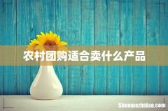 农村团购适合卖什么产品