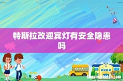 特斯拉改迎宾灯有安全隐患吗