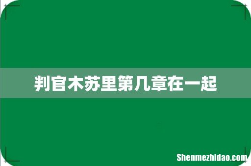 判官木苏里第几章在一起