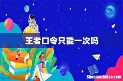 王者口令只能一次吗