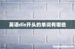 英语dis开头的单词有哪些
