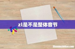 zl是不是整体音节