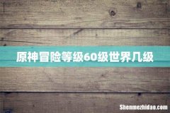 原神冒险等级60级世界几级