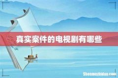 真实案件的电视剧有哪些