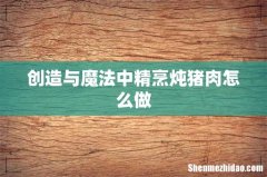 创造与魔法中精烹炖猪肉怎么做