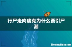 行尸走肉瑞克为什么要引尸潮