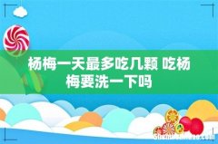 杨梅一天最多吃几颗 吃杨梅要洗一下吗